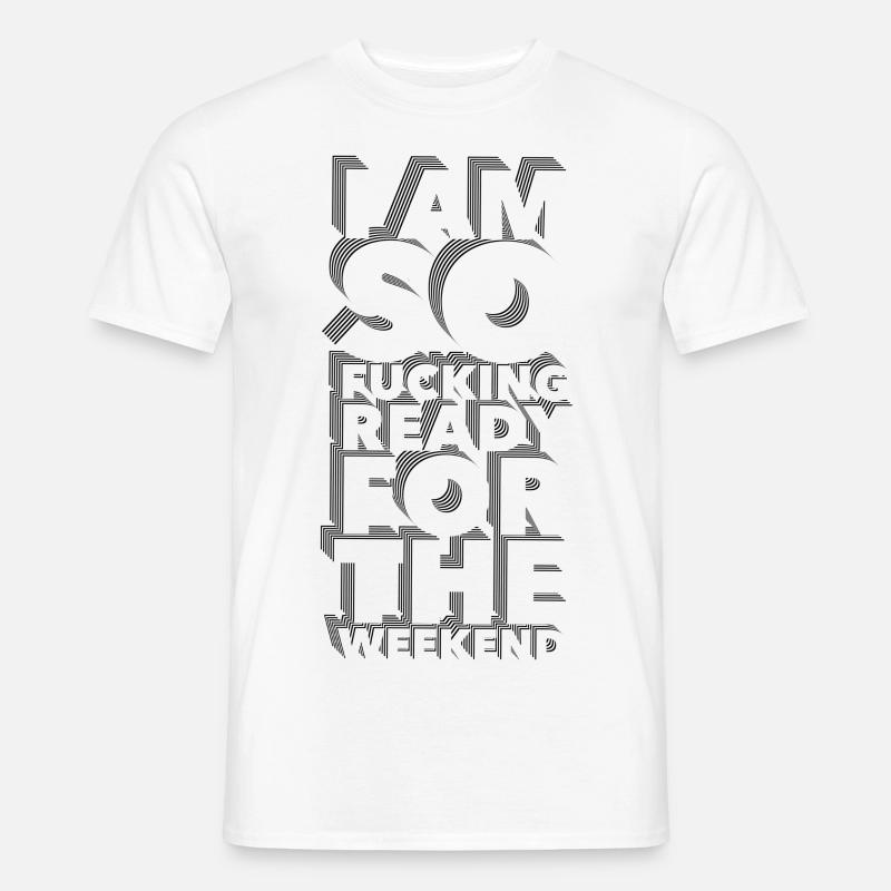wochenende - Männer T-Shirt - Weiß
