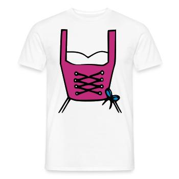 Dirndl - Männer T-Shirt - Weiß - Vorne - AI Model Male 178 dark (178cm)