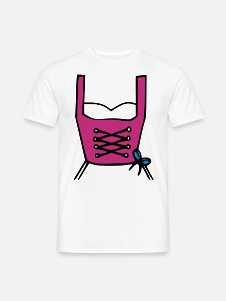 Dirndl - Männer T-Shirt - Weiß