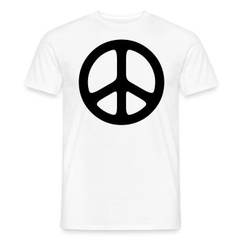 peace sign hippie - Männer T-Shirt - Weiß - Vorne - AI Model Male 178 dark (178cm)