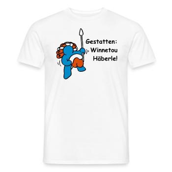 Winnetou Häberle - Männer T-Shirt - Weiß - Vorne - AI Model Male 178 dark (178cm)