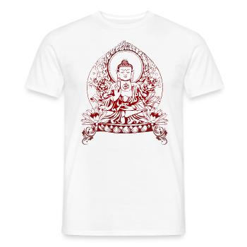 Gautama Buddha - Männer T-Shirt - Weiß - Vorne - AI Model Male 178 dark (178cm)