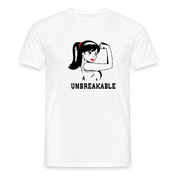 Unbreakable girl - Men's T-Shirt - white - Front - AI Model Male 178 dark (178cm)