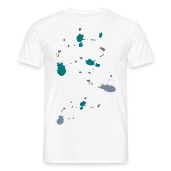 Farbklekse - Männer T-Shirt - Weiß - Vorne - AI Model Male 178 dark (178cm)