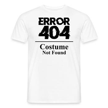 Error 404 Costume not found Kostüm Halloween Party - Männer T-Shirt - Weiß - Vorne - AI Model Male 178 dark (178cm)