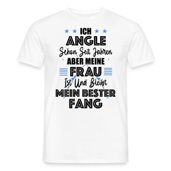 Angeln Frau Fischer Fischen Geschenkidee - Männer T-Shirt - Weiß - Vorne - AI Model Male 178 dark (178cm)