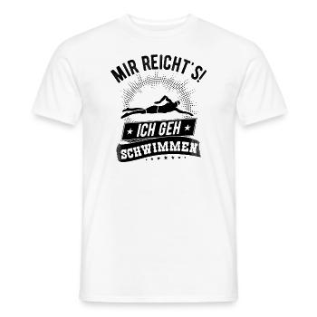 Mir Reicht's Ich Geh Schwimmen, Schwimmsport - Männer T-Shirt - Weiß - Vorne - AI Model Male 178 dark (178cm)