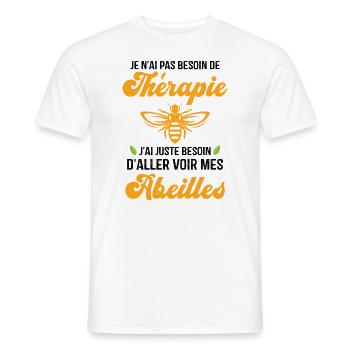 J'ai juste besoin d'aller voir mes abeilles - T-shirt homme - blanc - Devant - AI Model Male 178 dark (178cm)