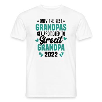 Les meilleurs grands-pères sont promus en 2022 - T-shirt homme - blanc - Devant - AI Model Male 178 dark (178cm)