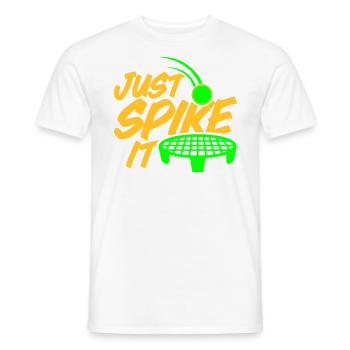 Farbe änderbar | Roundnet Spikeball Fun - Männer T-Shirt - Weiß - Vorne - AI Model Male 178 dark (178cm)
