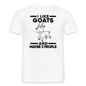 Ich mag Ziegen - Ziegenbock - Männer T-Shirt - Weiß - Vorne - AI Model Male 178 dark (178cm)