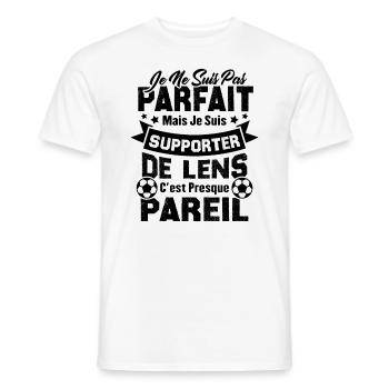 Je suis supporter de Lens, Idée cadeau football - T-shirt homme - blanc - Devant - AI Model Male 178 dark (178cm)