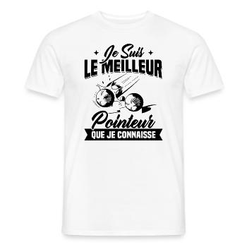 Je Suis Le Meilleur Pointeur Que Je Connaisse - T-shirt homme - blanc - Devant - AI Model Male 178 dark (178cm)