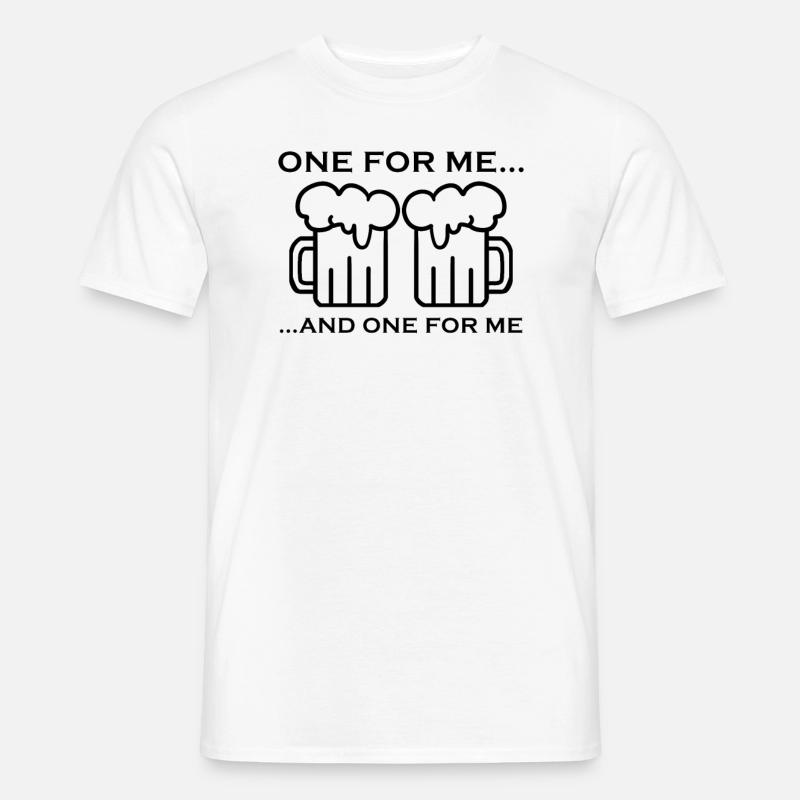 Bier Bierkrug Geschenk - Männer T-Shirt - Weiß