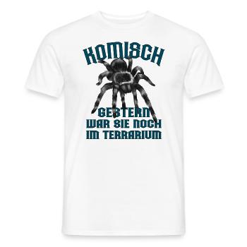 Spinnen Terrarium Tarantel Vogelspinne Geschenk - Männer T-Shirt - Weiß - Vorne - AI Model Male 178 dark (178cm)