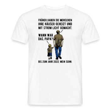 Heizkosten Stromkosten Inflation Spruch Silvester - Männer T-Shirt - Weiß - Vorne - AI Model Male 178 dark (178cm)