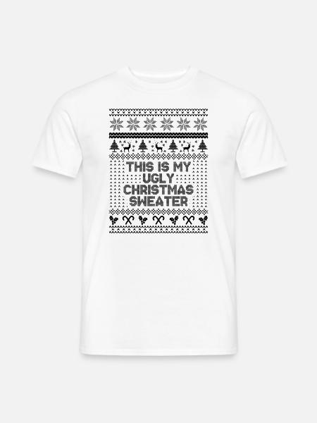Das ist mein hässlicher Weihnachtspullover - Männer T-Shirt - Weiß