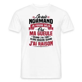 Humour cadeau Je suis Normand - T-shirt homme - blanc - Devant - AI Model Male 178 dark (178cm)