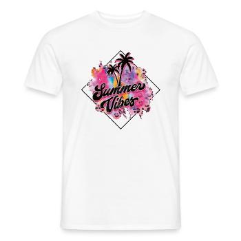 Ambiance estivale - T-shirt homme - blanc - Devant - AI Model Male 178 dark (178cm)