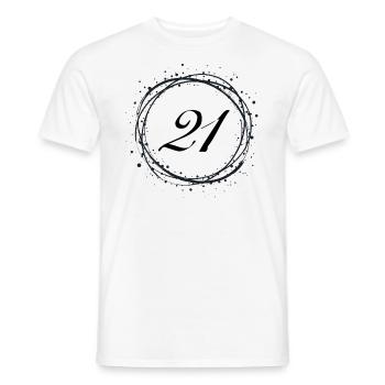 21 - T-shirt homme - blanc - Devant - AI Model Male 178 dark (178cm)