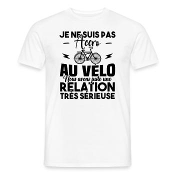 Je ne suis pas accro au vélo - T-shirt homme - blanc - Devant - AI Model Male 178 dark (178cm)