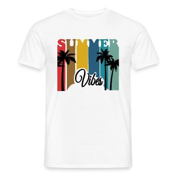 Ambiance estivale - T-shirt homme - blanc - Devant - AI Model Male 178 dark (178cm)
