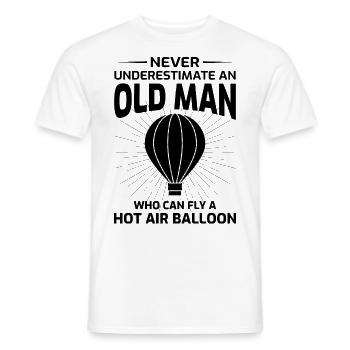 Montgolfière Montgolfière Montgolfière - T-shirt homme - blanc - Devant - AI Model Male 178 dark (178cm)