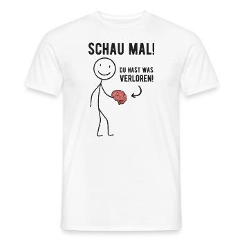 Du Hast Was Verloren Sarkasmus Witz Gehirn - Männer T-Shirt - Weiß - Vorne - AI Model Male 178 dark (178cm)