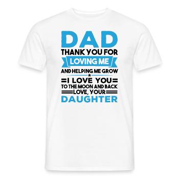Father daughter gift - Men's T-Shirt - white - Front - AI Model Male 178 dark (178cm)