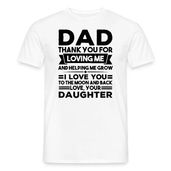 Father daughter gift - Men's T-Shirt - white - Front - AI Model Male 178 dark (178cm)