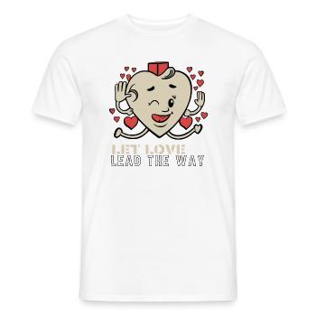 Let Love Lead The Way - Männer T-Shirt - Weiß - Vorne - AI Model Male 178 dark (178cm)