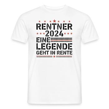 Rentner 2024 eine legende geht in rente - Männer T-Shirt - Weiß - Vorne - AI Model Male 178 dark (178cm)