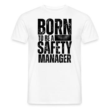 Geboren, um ein Sicherheitschampion zu sein Geschenkidee für den Arbeitsplatz - Männer T-Shirt - Weiß - Vorne - AI Model Male 178 dark (178cm)