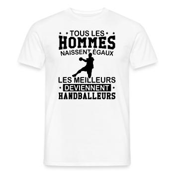 Les meilleurs deviennent handballeurs - T-shirt homme - blanc - Devant - AI Model Male 178 dark (178cm)