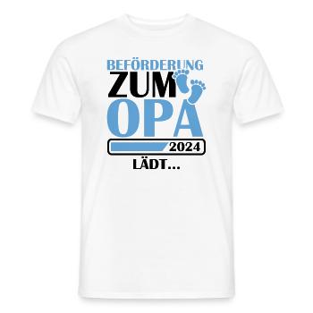 Beförderung zum Opa 2024 - Männer T-Shirt - Weiß - Vorne - AI Model Male 178 dark (178cm)