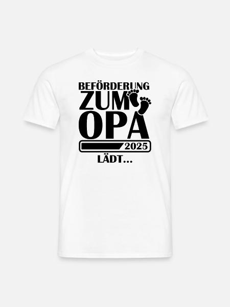 Beförderung zum Opa 2025 - Männer T-Shirt - Weiß