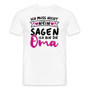 Ich muss nicht nein sagen Ich bin die Oma - Männer T-Shirt - Weiß - Vorne - AI Model Male 178 dark (178cm)