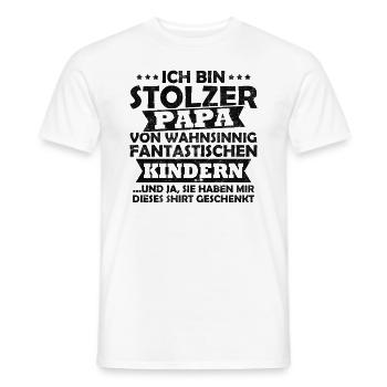 Ich bin stolzer Papa von wahnsinnig fantastischen - Männer T-Shirt - Weiß - Vorne - AI Model Male 178 dark (178cm)