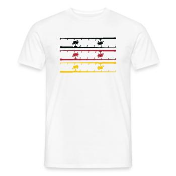 angelrute mit deutschlandflagge - Männer T-Shirt - Weiß - Vorne - AI Model Male 178 dark (178cm)
