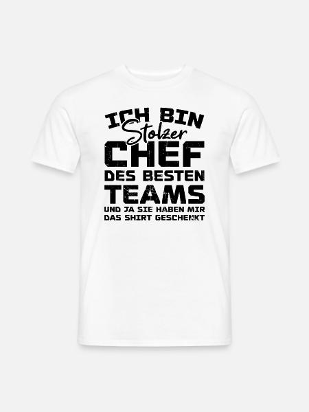 Stolzer Chef Des Besten Teams Shirt Geschenkt Fun - Männer T-Shirt - Weiß