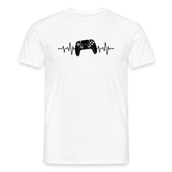 Battement de cœur du joueur - T-shirt homme - blanc - Devant - AI Model Male 178 dark (178cm)