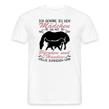 Hunden völlig zufrieden - Männer T-Shirt - Weiß - Vorne - AI Model Male 178 dark (178cm)