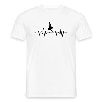 Danseur de ballet Heartbeat - T-shirt homme - blanc - Devant - AI Model Male 178 dark (178cm)