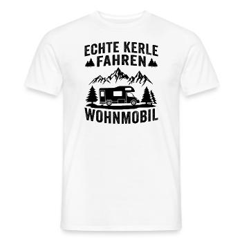 Echte Kerle fahren wohnmobil - Männer T-Shirt - Weiß - Vorne - AI Model Male 178 dark (178cm)