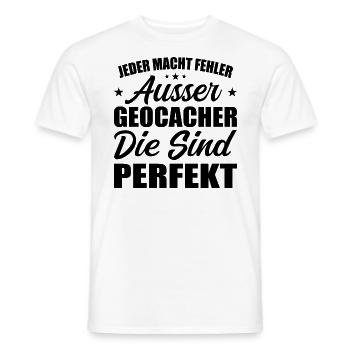 Der perfekte Spruch für jede GEOCACHER - Männer T-Shirt - Weiß - Vorne - AI Model Male 178 dark (178cm)