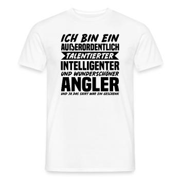 Außerordentlich Talentierter Intelligenter Angler - Männer T-Shirt - Weiß - Vorne - AI Model Male 178 dark (178cm)
