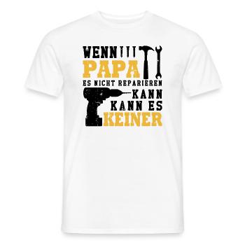 Si papa ne peut pas le réparer, personne ne le peut - T-shirt homme - blanc - Devant - AI Model Male 178 dark (178cm)