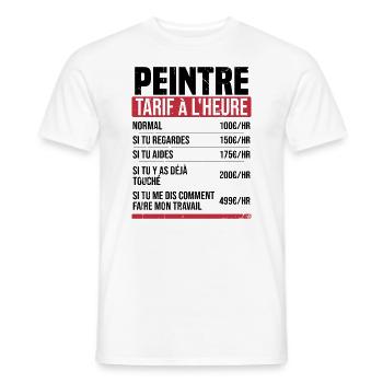 Maler Stundensatz Humor Geschenkidee - Männer T-Shirt - Weiß - Vorne - AI Model Male 178 dark (178cm)