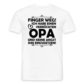 J’ai un grand-père fou - T-shirt homme - blanc - Devant - AI Model Male 178 dark (178cm)