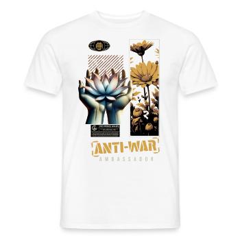Anti War - Männer T-Shirt - Weiß - Vorne - AI Model Male 178 dark (178cm)